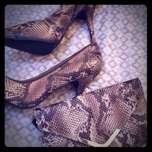 Shoes, Heels, clutch purse